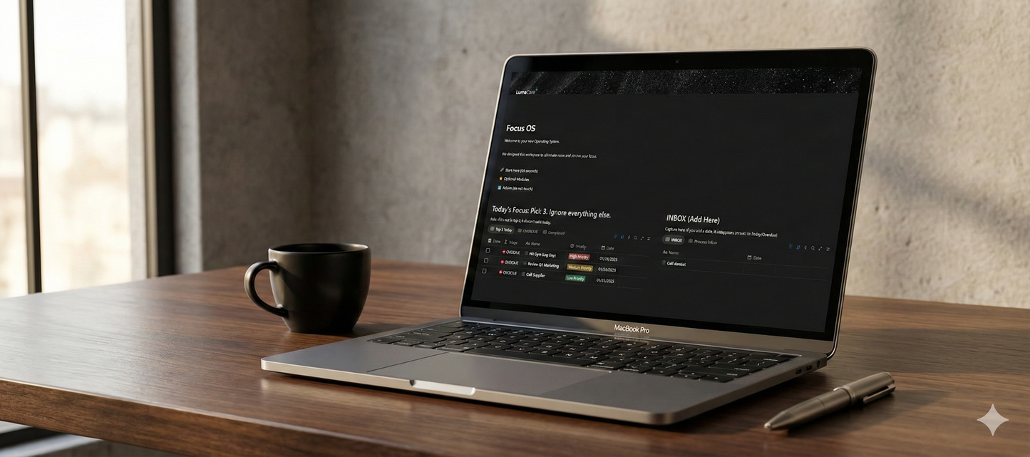 LumaCare Focus OS™ - The ADHD System that Thinks for You